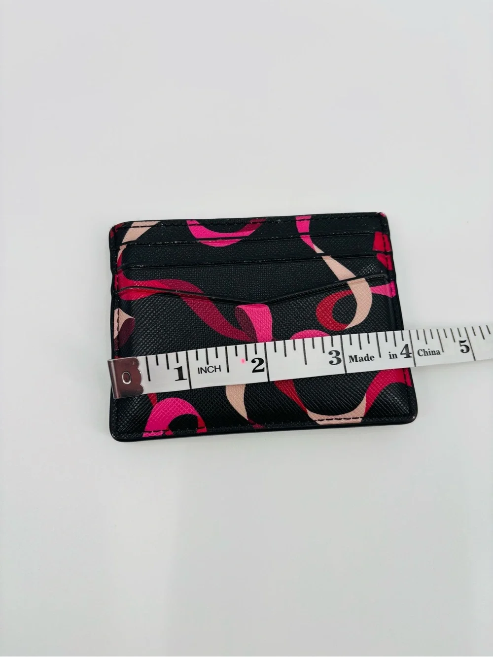 Kate Spade ribbon print card holder